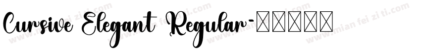 Cursive Elegant Regular字体转换